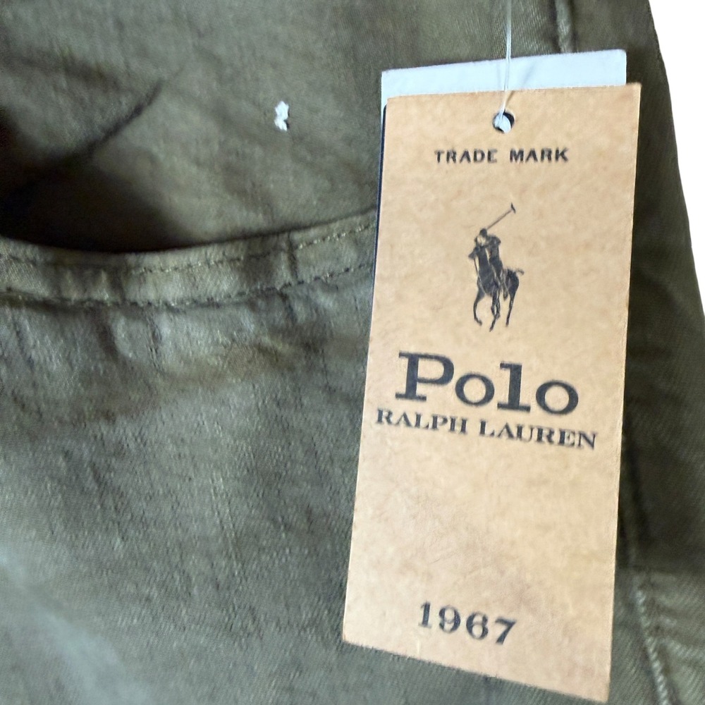 Polo Ralph Lauren Classic Jeans Mens 30x30 Garment Dyed‎ Stretch Army Dark Green - Picture 3 of 8